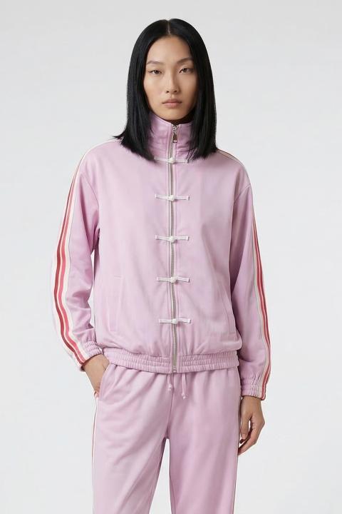 Felpa alamari zip rosa - Primavera Estate 2026 | Brend