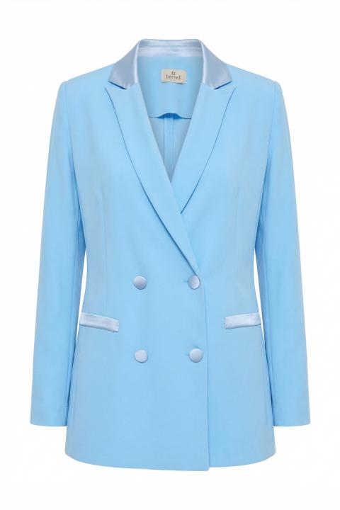 Giacca doppio petto avvitata celeste - Primavera Estate 2026 | Brend