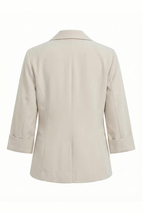 Giacca manica 3/4 risvolto beige - Primavera Estate 2026 | Brend