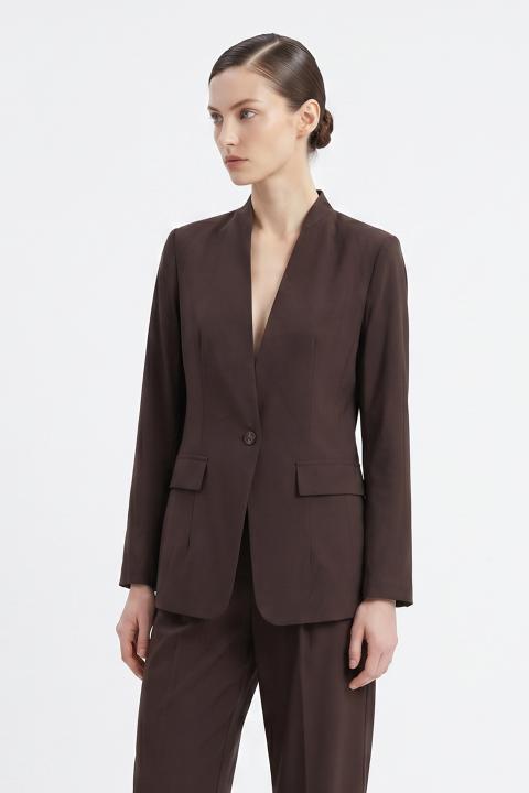 Giacca 1 bottone pattine moro - Primavera Estate 2026 | Brend