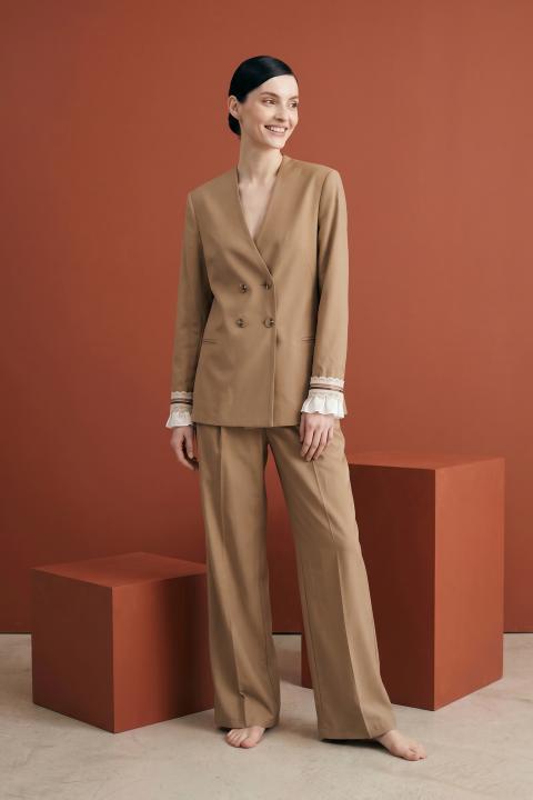 Giacca doppio petto passamaneria caffÈ - Primavera Estate 2026 | Brend