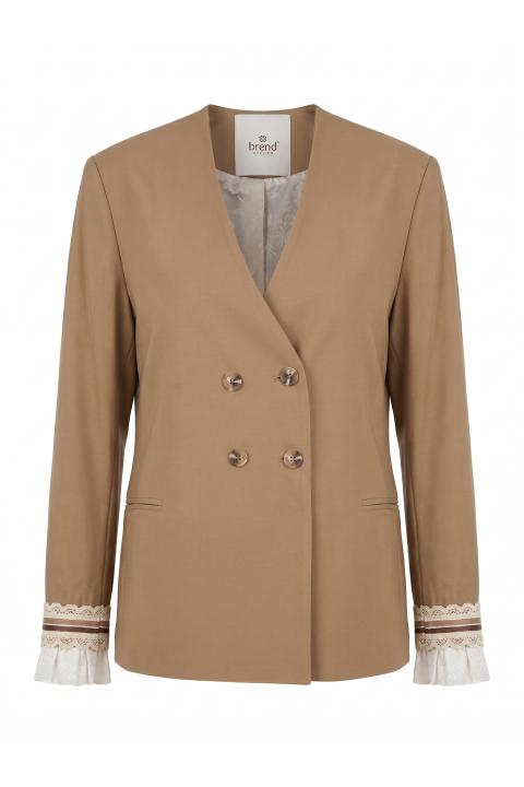 Giacca doppio petto passamaneria caffÈ - Primavera Estate 2026 | Brend