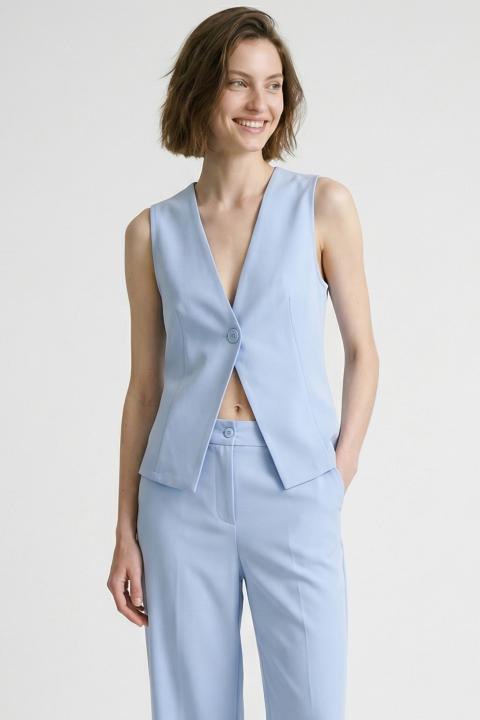 Gilet 1 bottone cielo - Primavera Estate 2026 | Brend