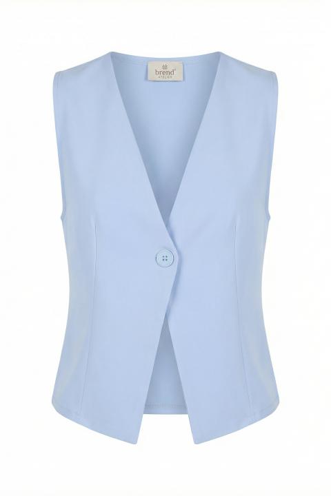 Gilet 1 bottone cielo - Primavera Estate 2026 | Brend