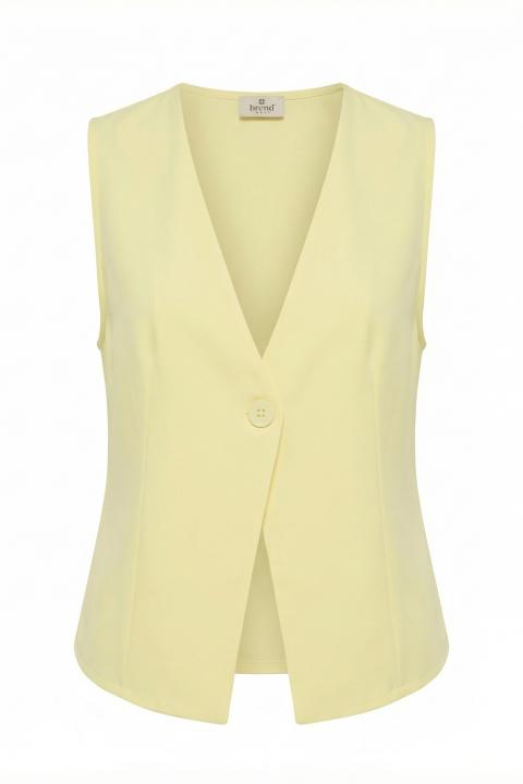 Gilet 1 bottone giallo - Primavera Estate 2026 | Brend