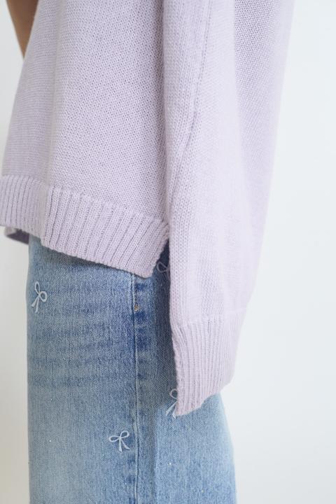 Gilet asimmetrico scollo V lilla - Primavera Estate 2026 | Brend