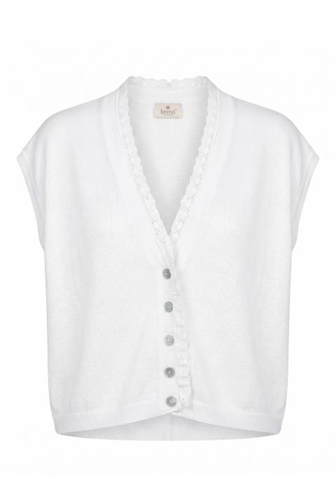 Gilet sovrapposto pizzo bianco ottico - Primavera Estate 2026 | Brend