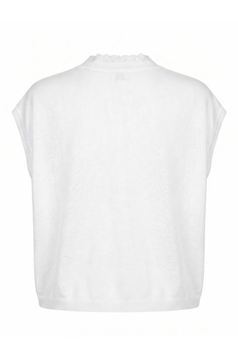 Gilet sovrapposto pizzo bianco ottico - Primavera Estate 2026 | Brend