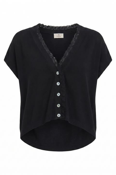 Gilet sovrapposto pizzo nero - Primavera Estate 2026 | Brend