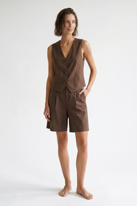 Gilet 3 bottoni marrone - Primavera Estate 2026 | Brend