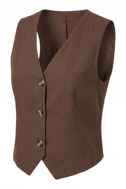 Gilet 3 bottoni marrone - Primavera Estate 2026 | Brend
