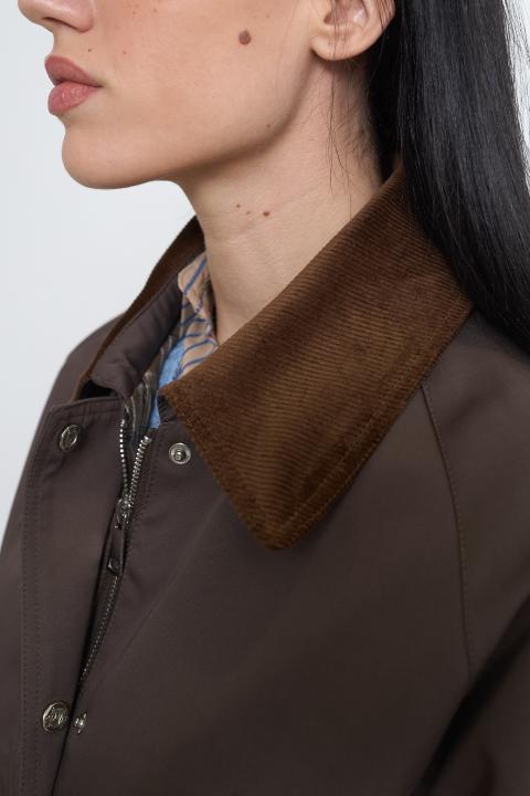 Giaccone dettagli velluto cioccolato - Primavera Estate 2026 | Brend