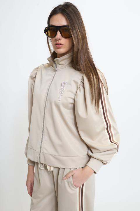 Giubbino bande laterali sabbia - Primavera Estate 2026 | Brend