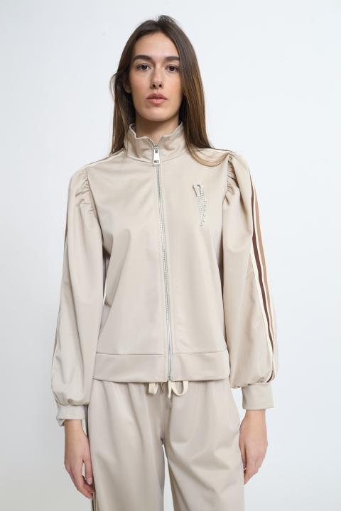 Giubbino bande laterali sabbia - Primavera Estate 2026 | Brend