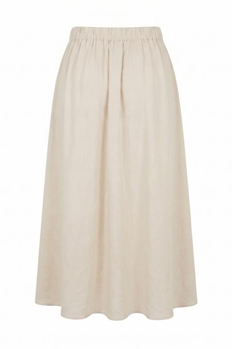 Gonna pinces con cinta beige - Primavera Estate 2026 | Brend