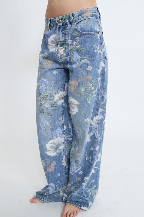 Jeans flower blu fiore - Primavera Estate 2026 | Brend