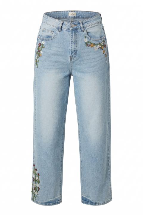 Jeans gamba dritta ricami delavato chiaro - Primavera Estate 2026 | Brend