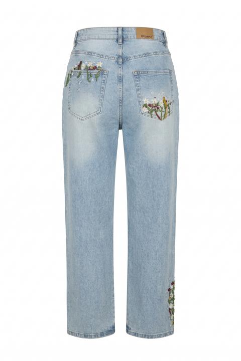 Jeans gamba dritta ricami delavato chiaro - Primavera Estate 2026 | Brend