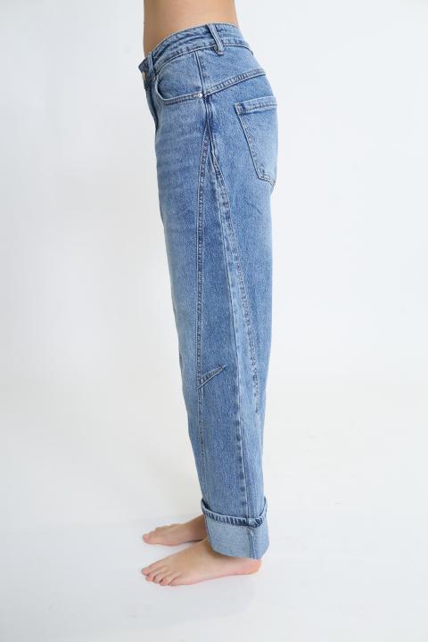 Jeans barrel risvolto delavato medio - Primavera Estate 2026 | Brend