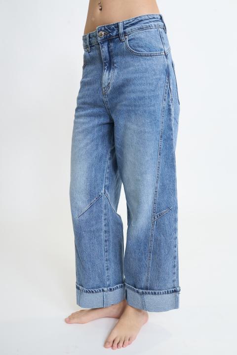 Jeans barrel risvolto delavato medio - Primavera Estate 2026 | Brend