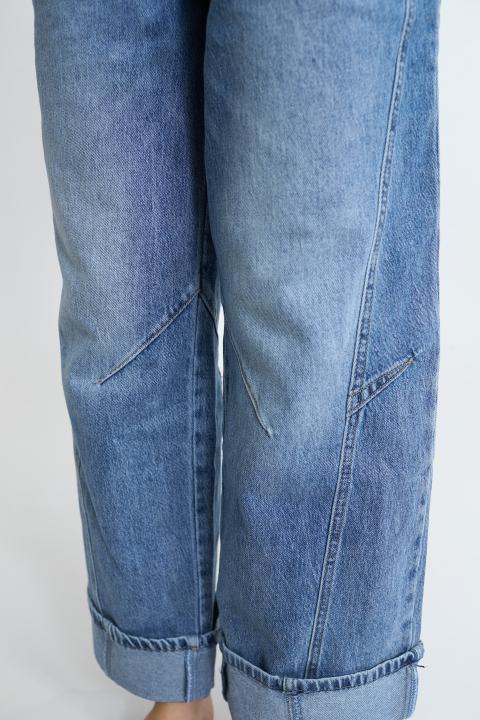 Jeans barrel risvolto delavato medio - Primavera Estate 2026 | Brend