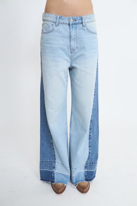 Jeans gamba larga bicolor delavato chiaro - Primavera Estate 2026 | Brend