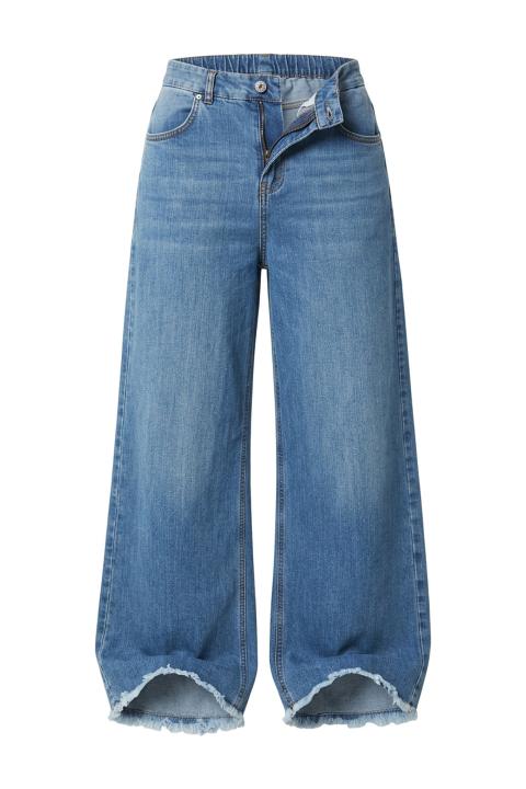 Jeans palazzo elastico dietro denim medio - Primavera Estate 2026 | Brend