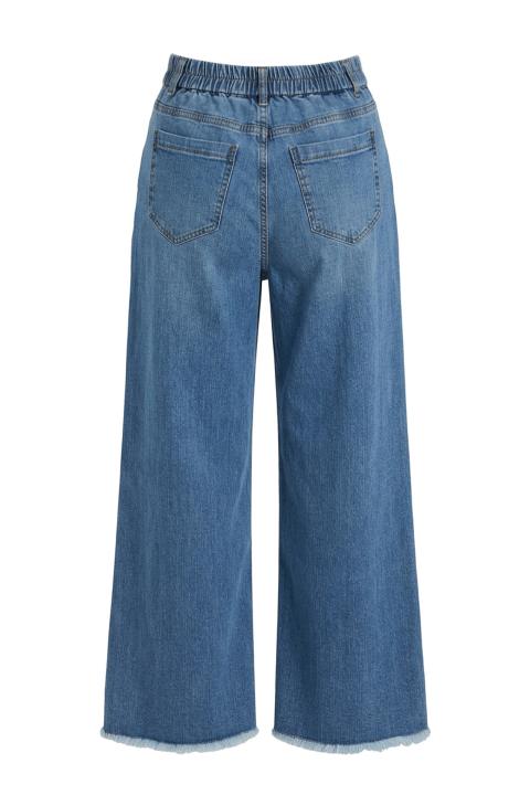 Jeans palazzo elastico dietro denim medio - Primavera Estate 2026 | Brend