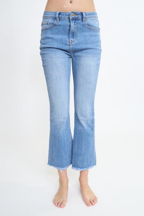 Jeans zampetta sfrangiato denim medio - Primavera Estate 2026 | Brend