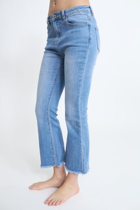 Jeans zampetta sfrangiato denim medio - Primavera Estate 2026 | Brend