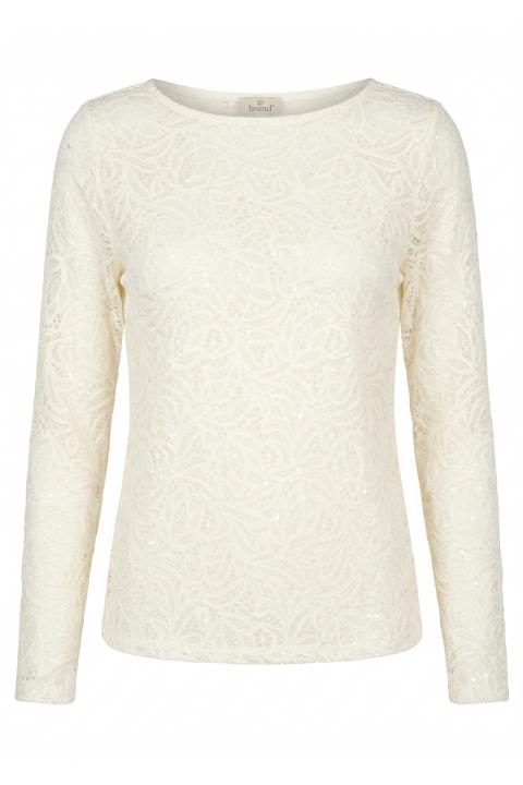 Maglia pizzo paillettes bianco - Primavera Estate 2026 | Brend