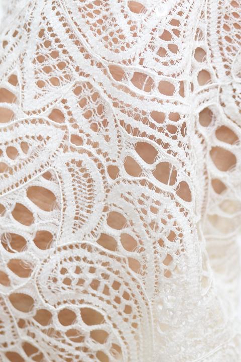 Maglia pizzo paillettes bianco - Primavera Estate 2026 | Brend