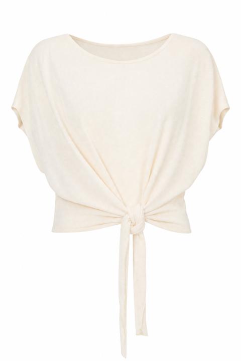 Maglia con nodo lino naturale - Primavera Estate 2026 | Brend
