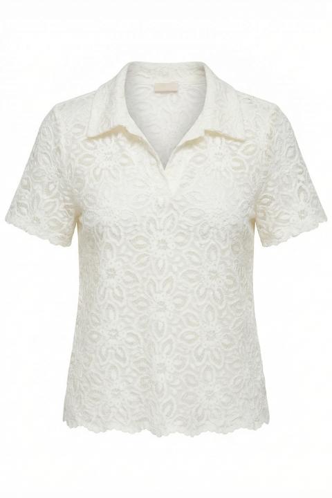 Maglia polo pizzo panna - Primavera Estate 2026 | Brend