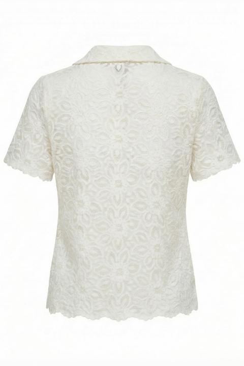 Maglia polo pizzo panna - Primavera Estate 2026 | Brend