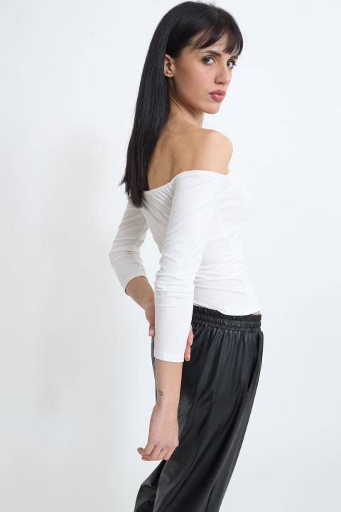 Maglia scollo barca passamaneria panna - Primavera Estate 2026 | Brend