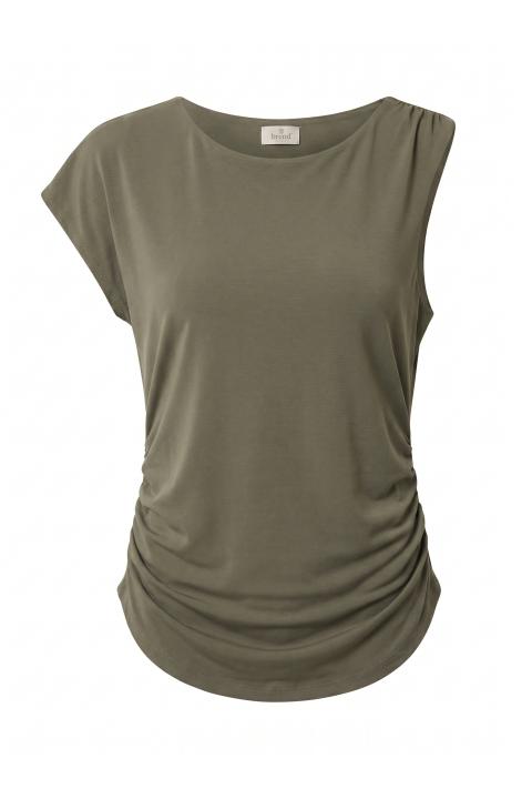 Maglia asimmetrica arricciature militare - Primavera Estate 2026 | Brend