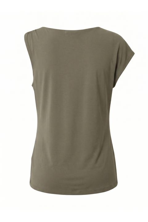 Maglia asimmetrica arricciature militare - Primavera Estate 2026 | Brend