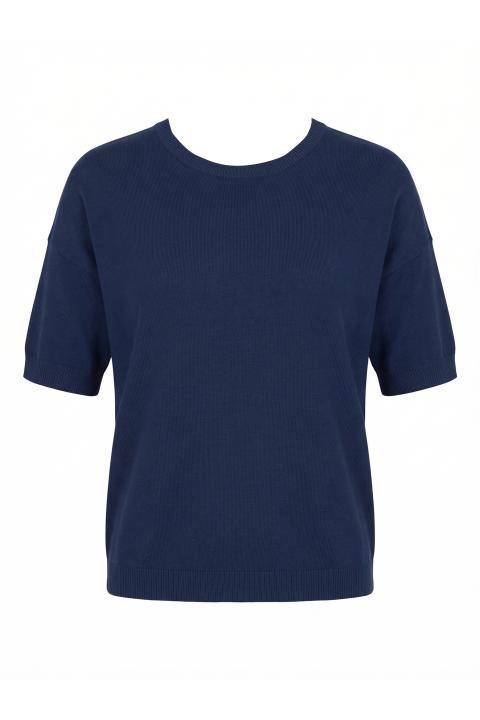 Maglia girocollo mezza manica blu - Primavera Estate 2026 | Brend