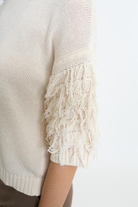 Maglia 1/2 manica frange calce - Primavera Estate 2026 | Brend