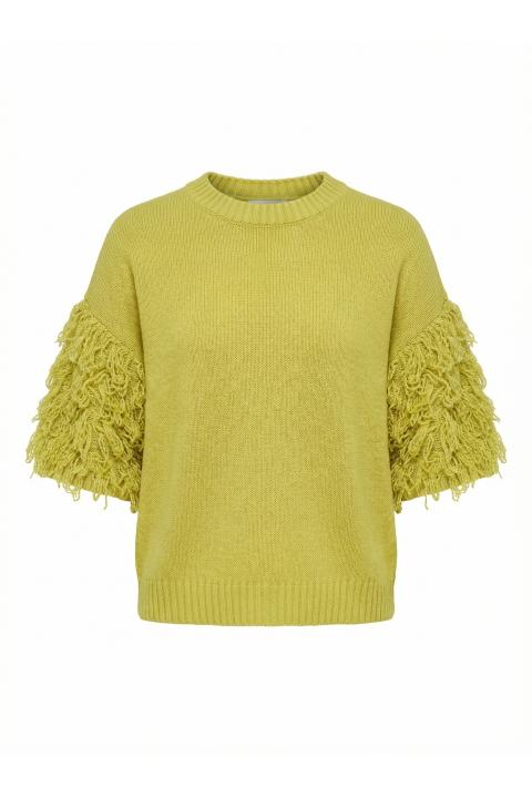 Maglia 1/2 manica frange pistacchio - Primavera Estate 2026 | Brend