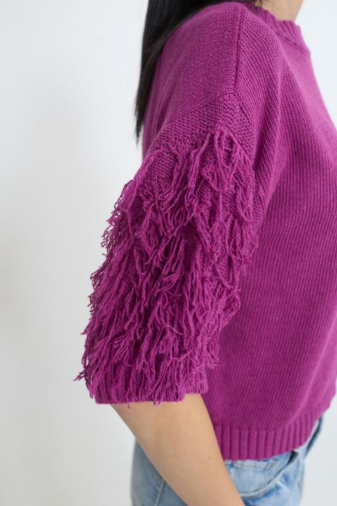 Maglia 1/2 manica frange uva - Primavera Estate 2026 | Brend