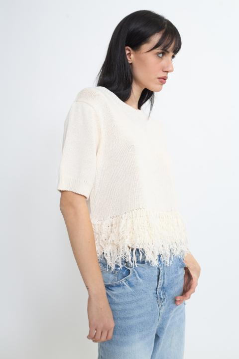 Maglia frange fondo calce - Primavera Estate 2026 | Brend