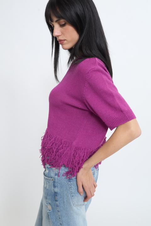 Maglia frange fondo uva - Primavera Estate 2026 | Brend
