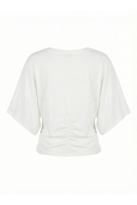 Maglia kimono strass bianco - Primavera Estate 2026 | Brend