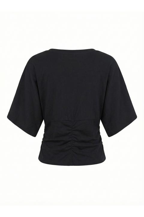 Maglia kimono strass nero - Primavera Estate 2026 | Brend