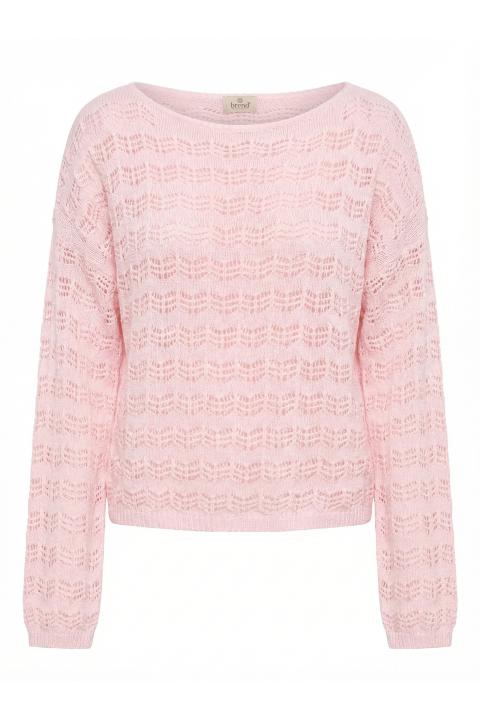 Maglia scollo barca traforata rosa - Primavera Estate 2026 | Brend