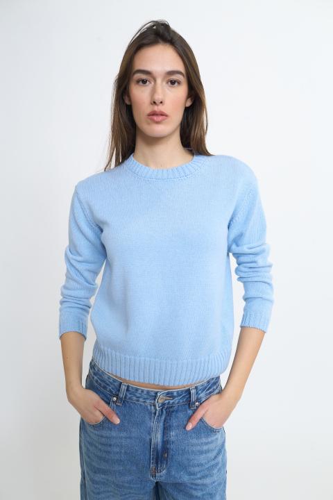 Maglia girocollo celeste - Primavera Estate 2026 | Brend