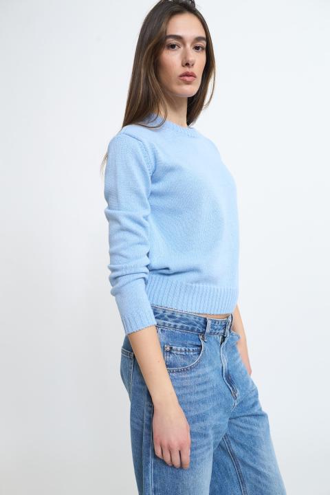 Maglia girocollo celeste - Primavera Estate 2026 | Brend