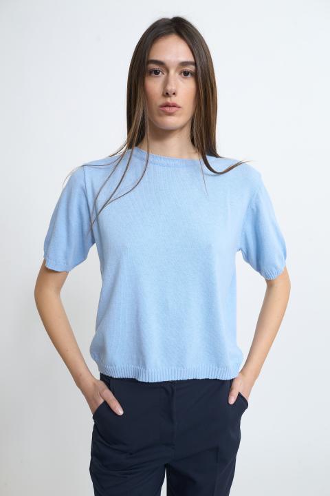 Maglia mezza manica celeste - Primavera Estate 2026 | Brend